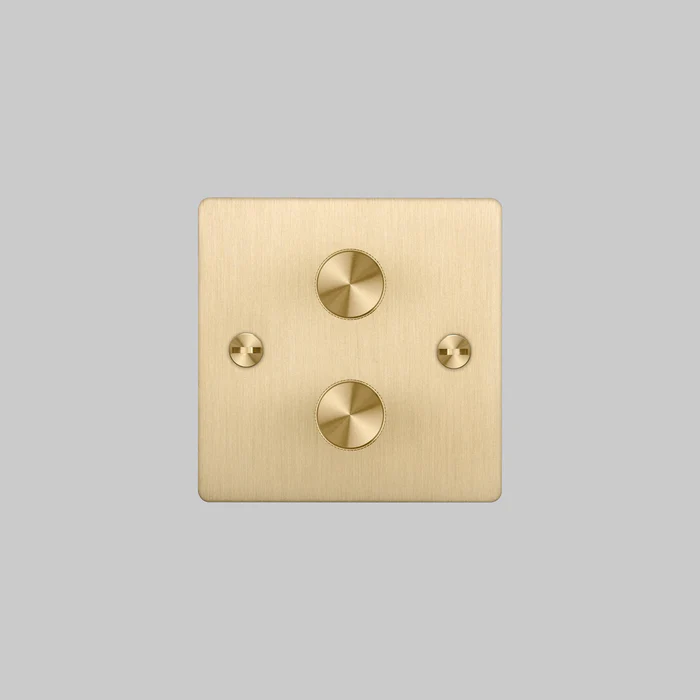 Buster & Punch - 2G Dimmer 120W Cross - Brass Finish