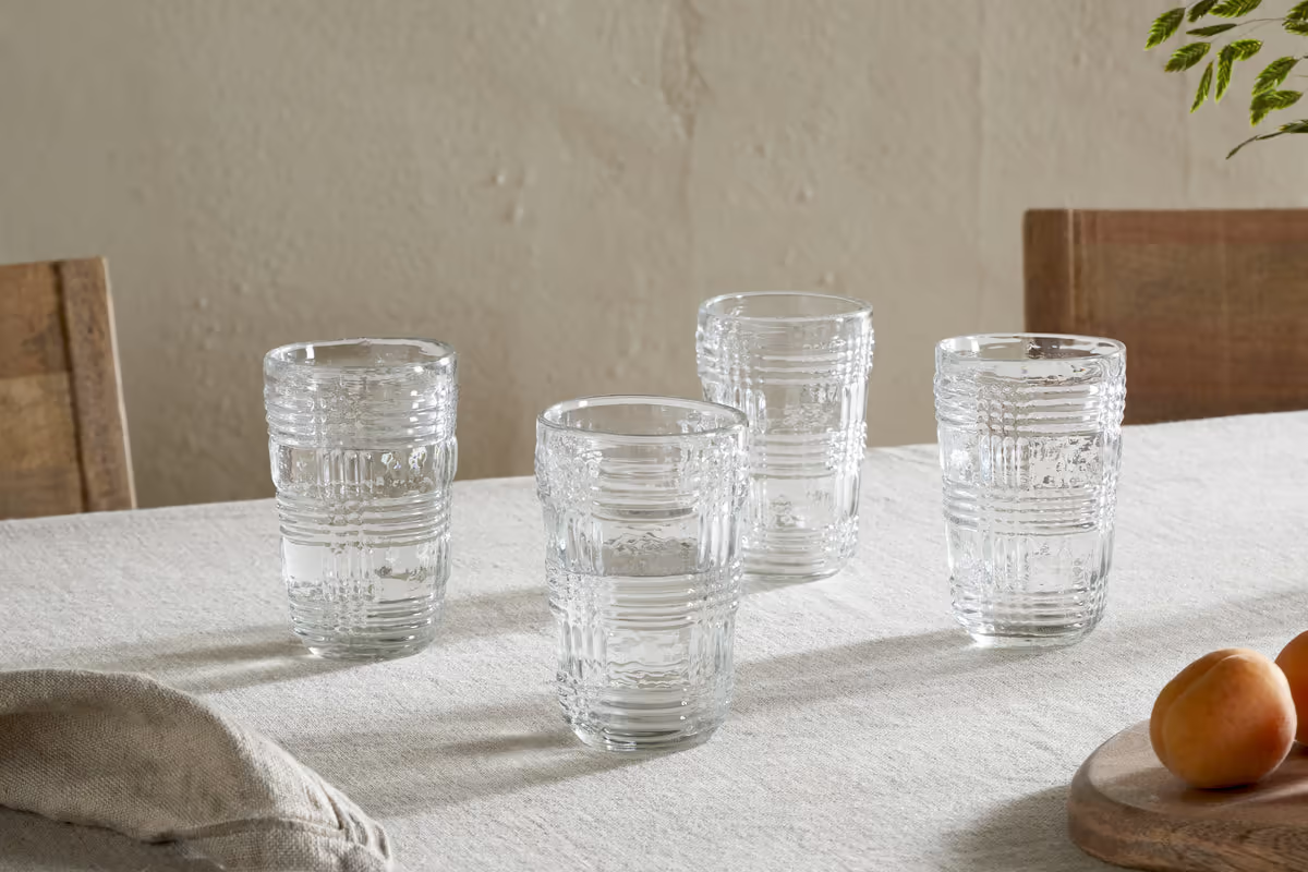 Nkuku - Kaanch Highball - Clear - (Set of 4)