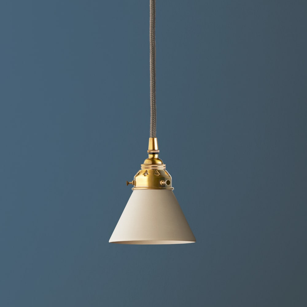 Pooky - Flora Ceramic Pendant Light Shade - Natural Plaster