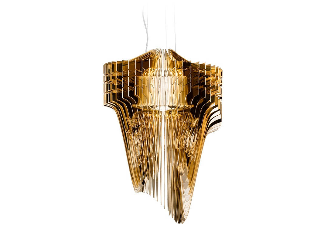 Slamp - Aria Suspension Lamp - Medium - Gold