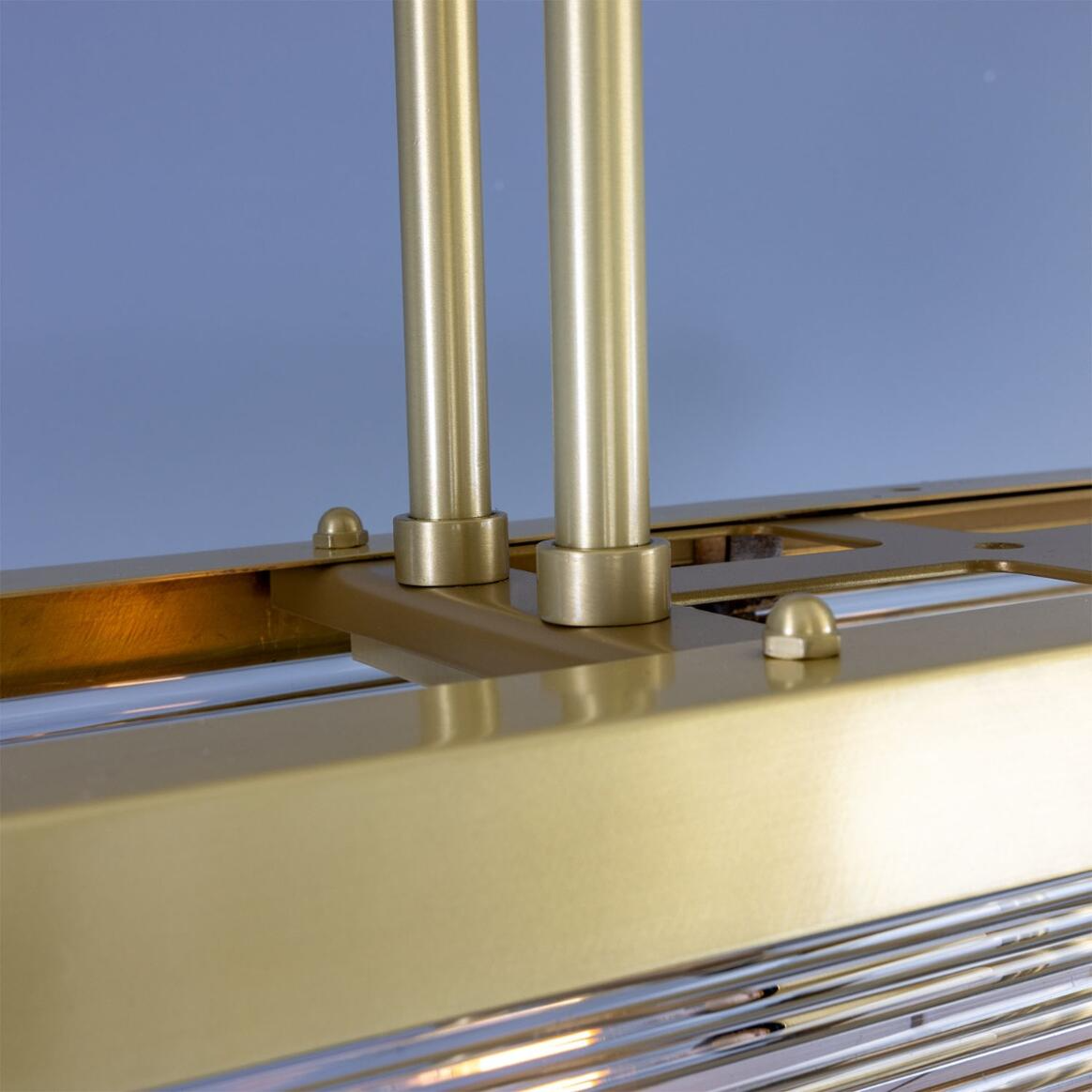 Mullan Lestrade Prismatic Linear Brass Island Chandelier 192cm IP20 - Satin Brass Finish
