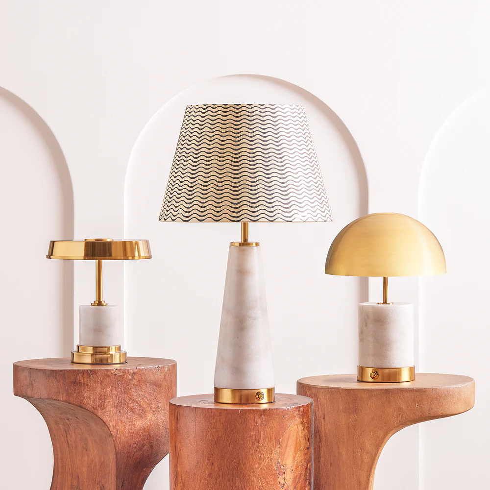 Pooky - Avalar Rechargeable Table Lamp - White Marble