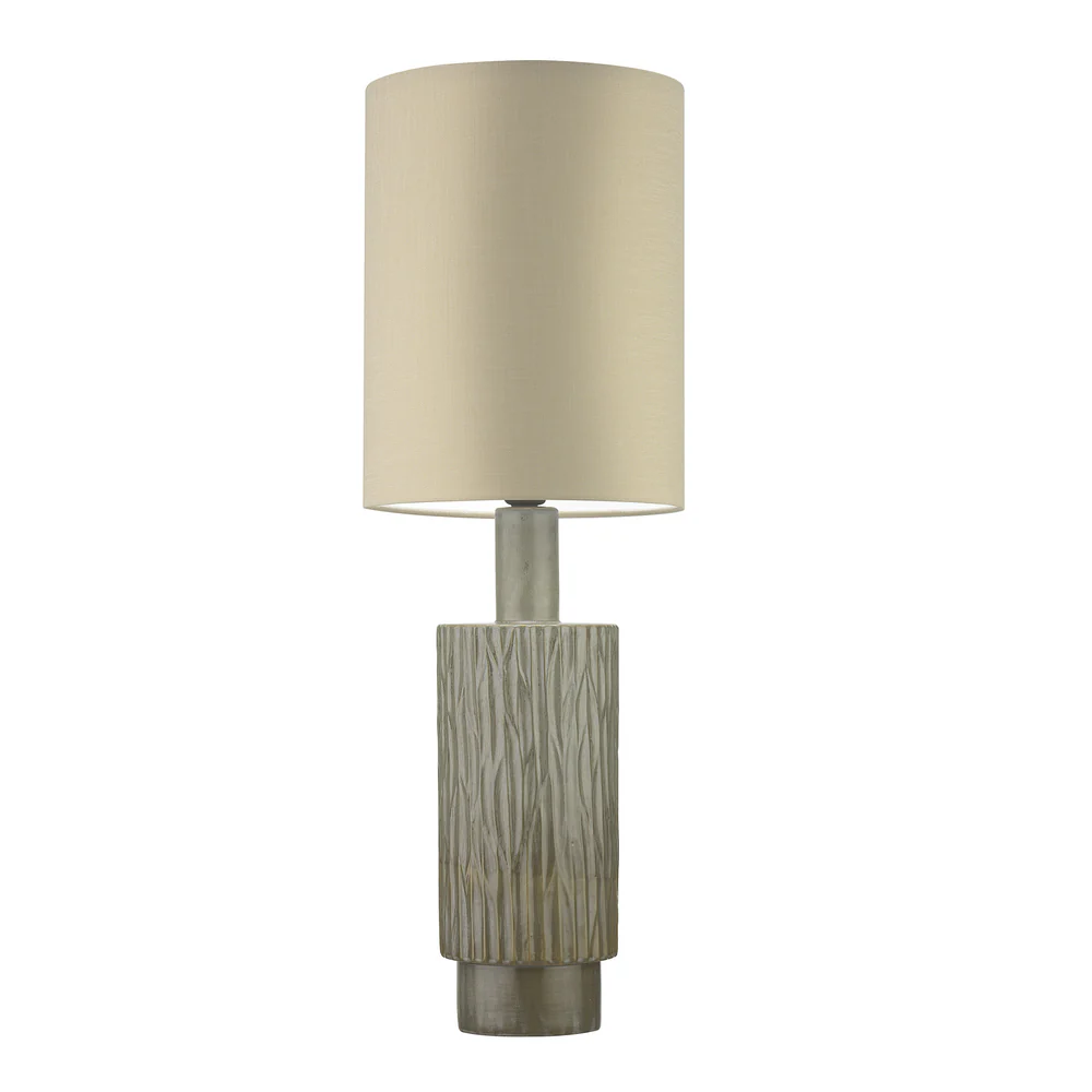Northern Light - Halsa Table Lamp - Willow Reactive Glaze Old English Brass Light Finish - 10" Metro Drum Saxon Ivory Linen Shade
