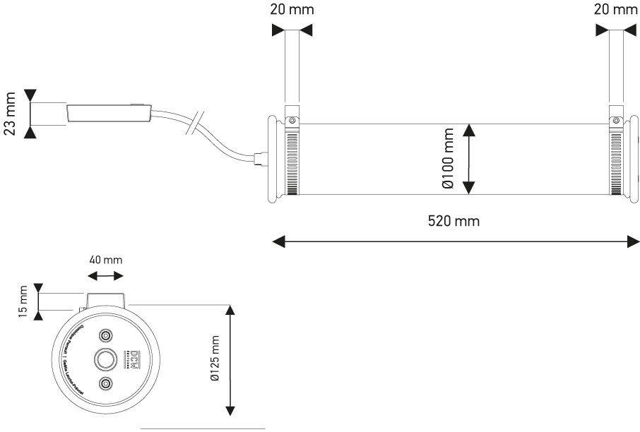 Dcw-Editions - In The Tube 100-500 Wall Lamp - Silver - Gold