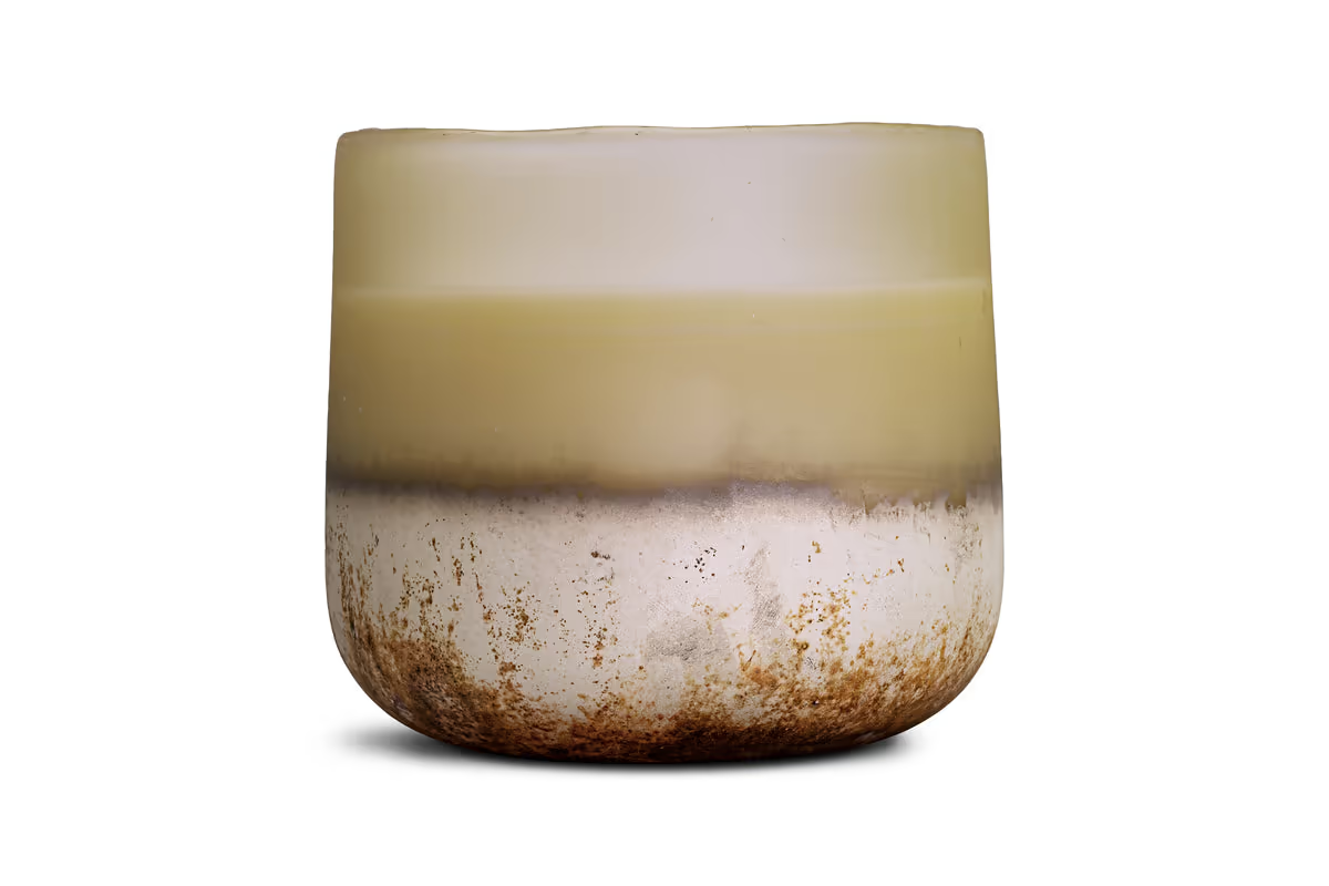 Nkuku - Oakmoss & Rose 3 Wick Scented Candle - Yellow