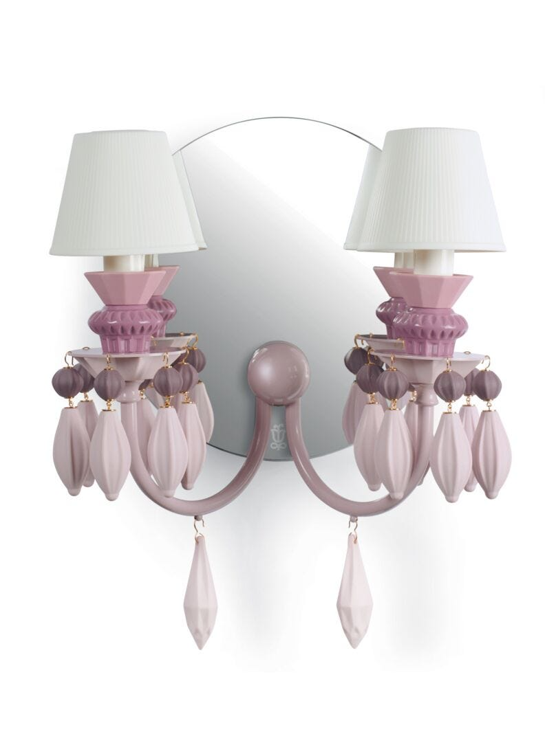 Lladró - Belle de Nuit 2 Lights Wall Sconce - Pink