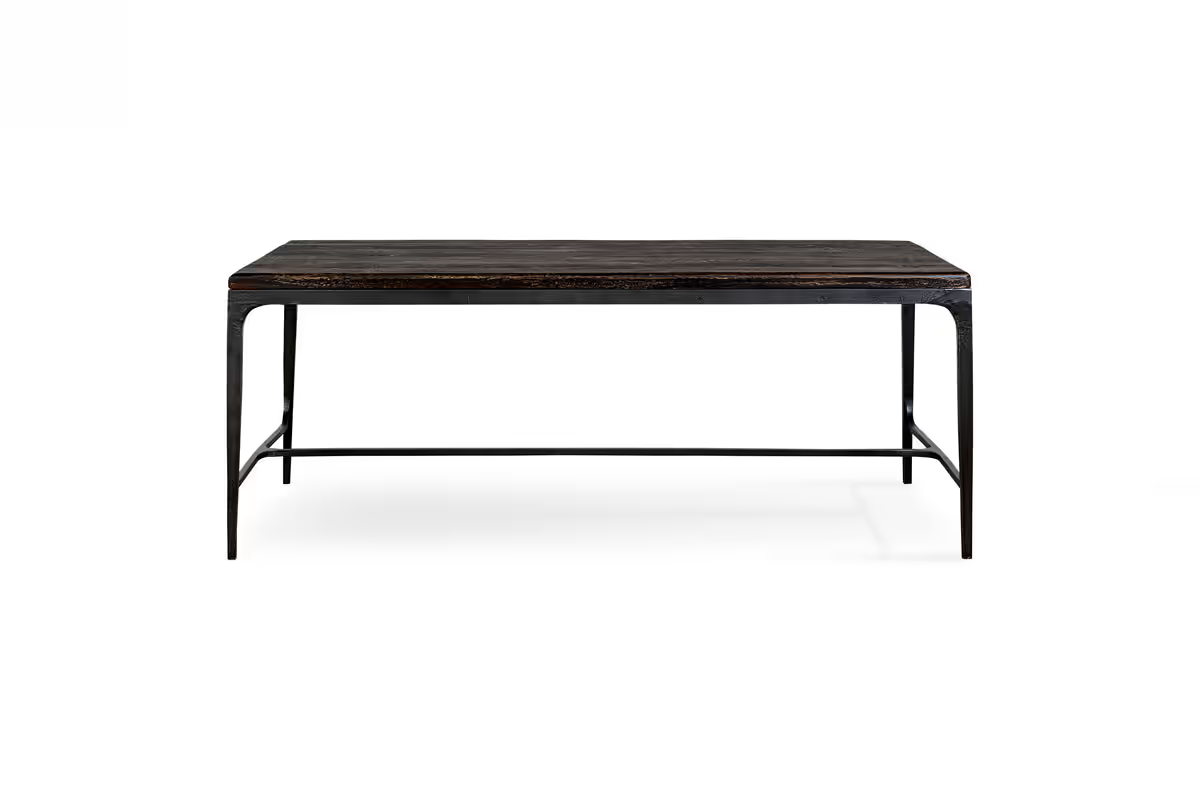 Nkuku - Sita Reclaimed Wood & Iron Coffee Table - Chocolate Brown