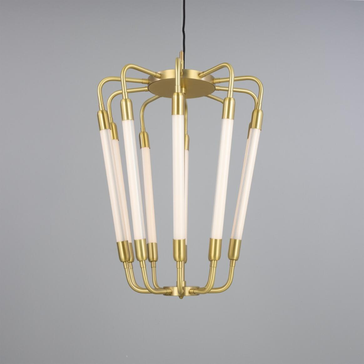 Mullan Jersey Modern Cluster Chandelier - Satin Brass Finish