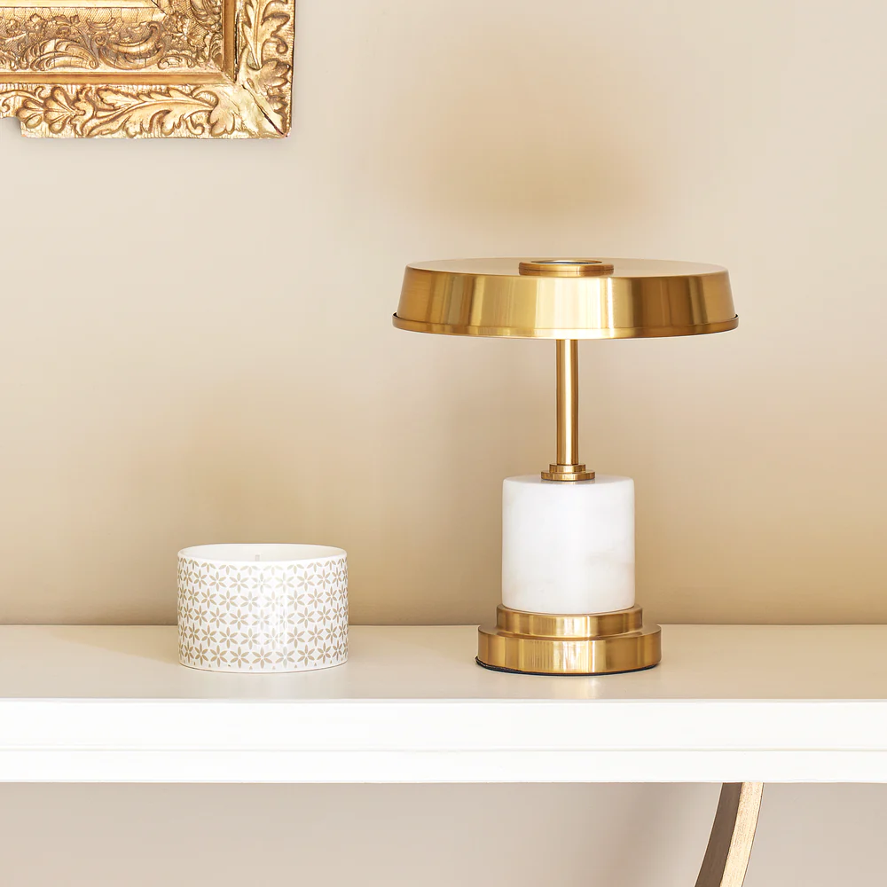 Pooky - Avalar Rechargeable Table Lamp - White Marble