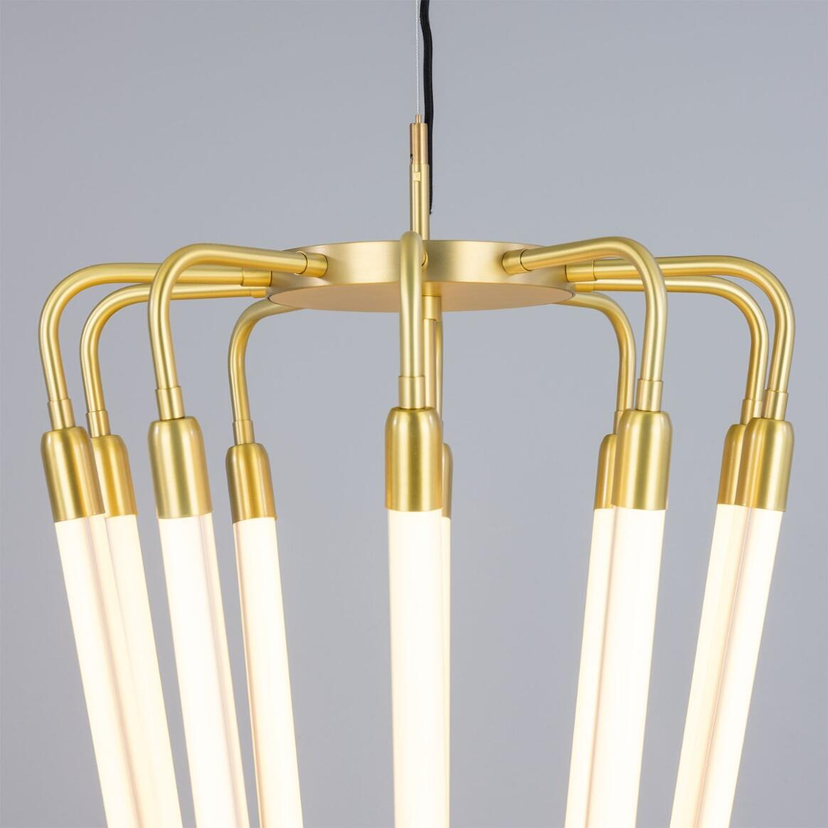 Mullan Jersey Modern Cluster Chandelier - Satin Brass Finish