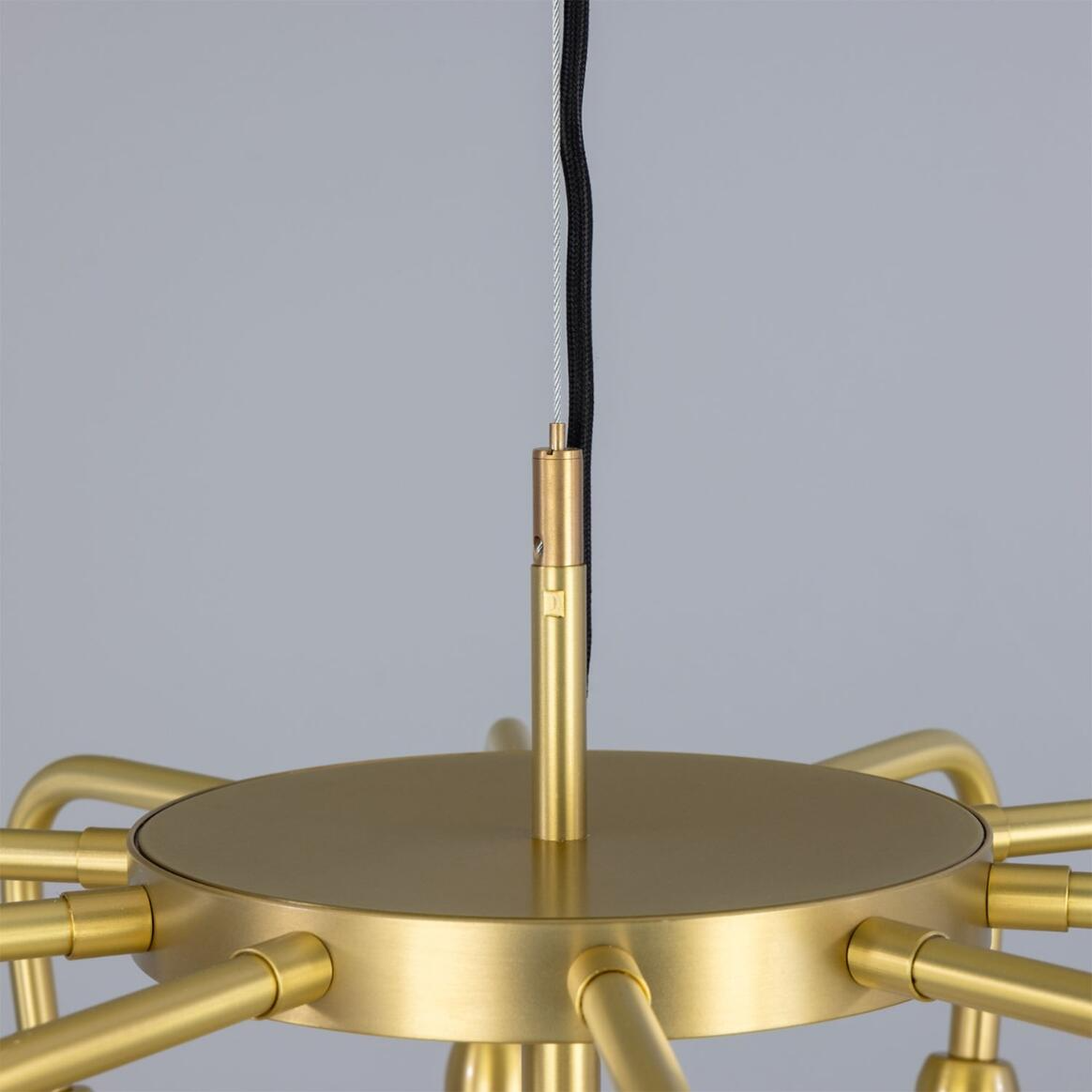 Mullan Jersey Modern Cluster Chandelier - Satin Brass Finish