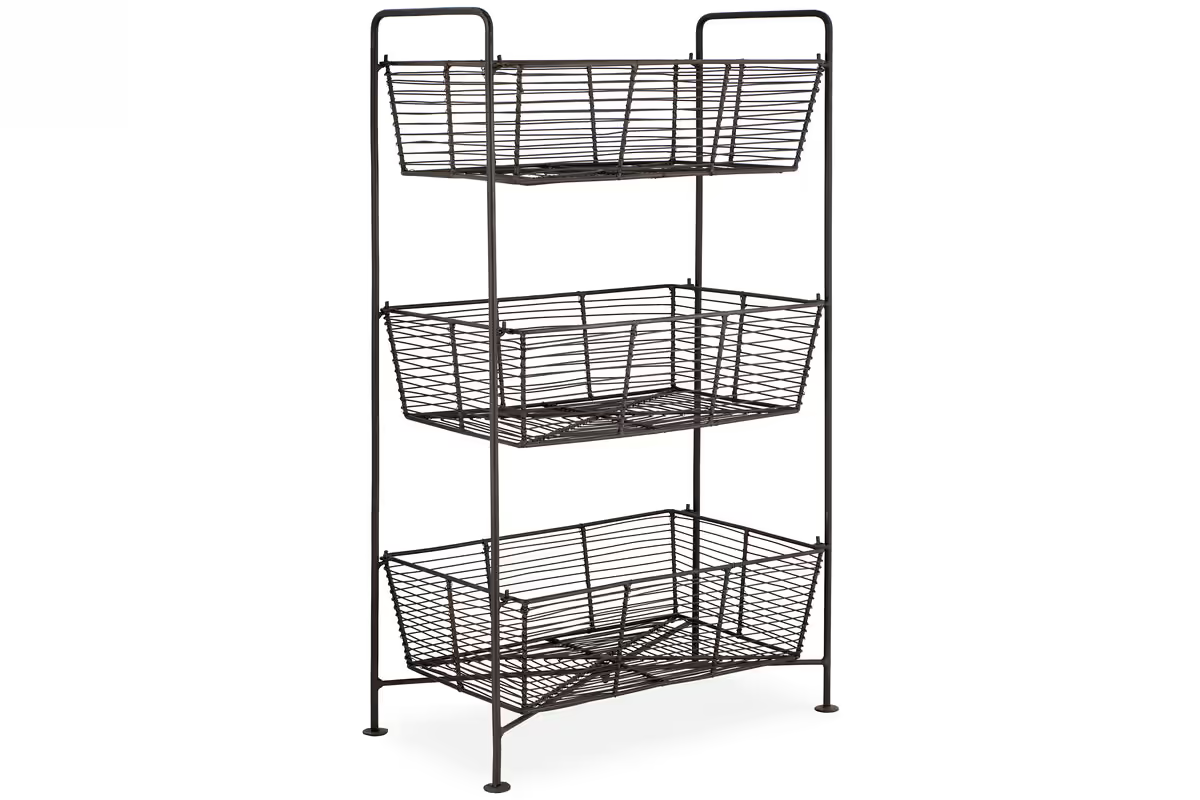 Nkuku - Inkollu Three Tier Storage Stand - Antiqued Brass