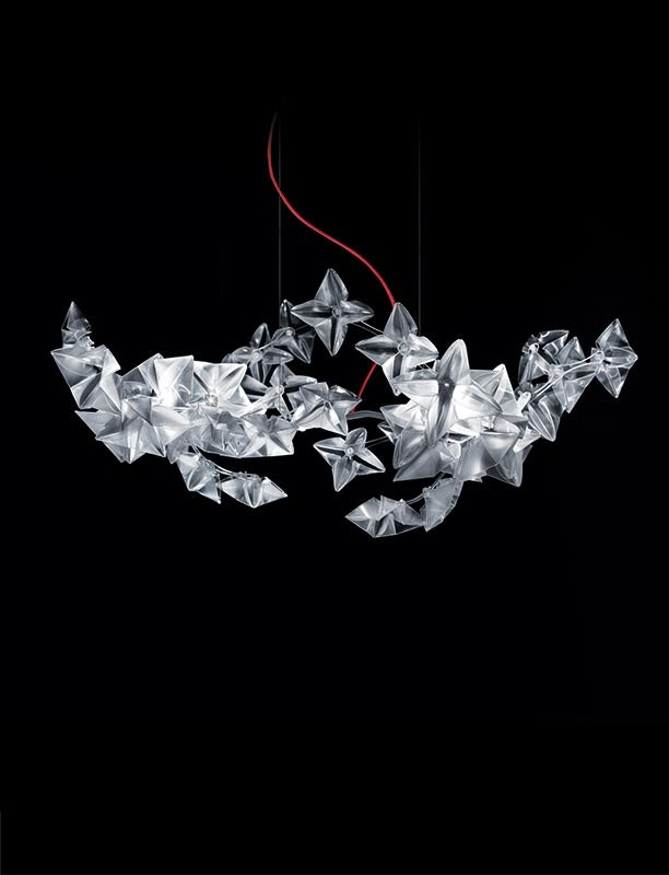 Slamp - Hanami Suspension Lamp - Small - Prisma - Red Wire