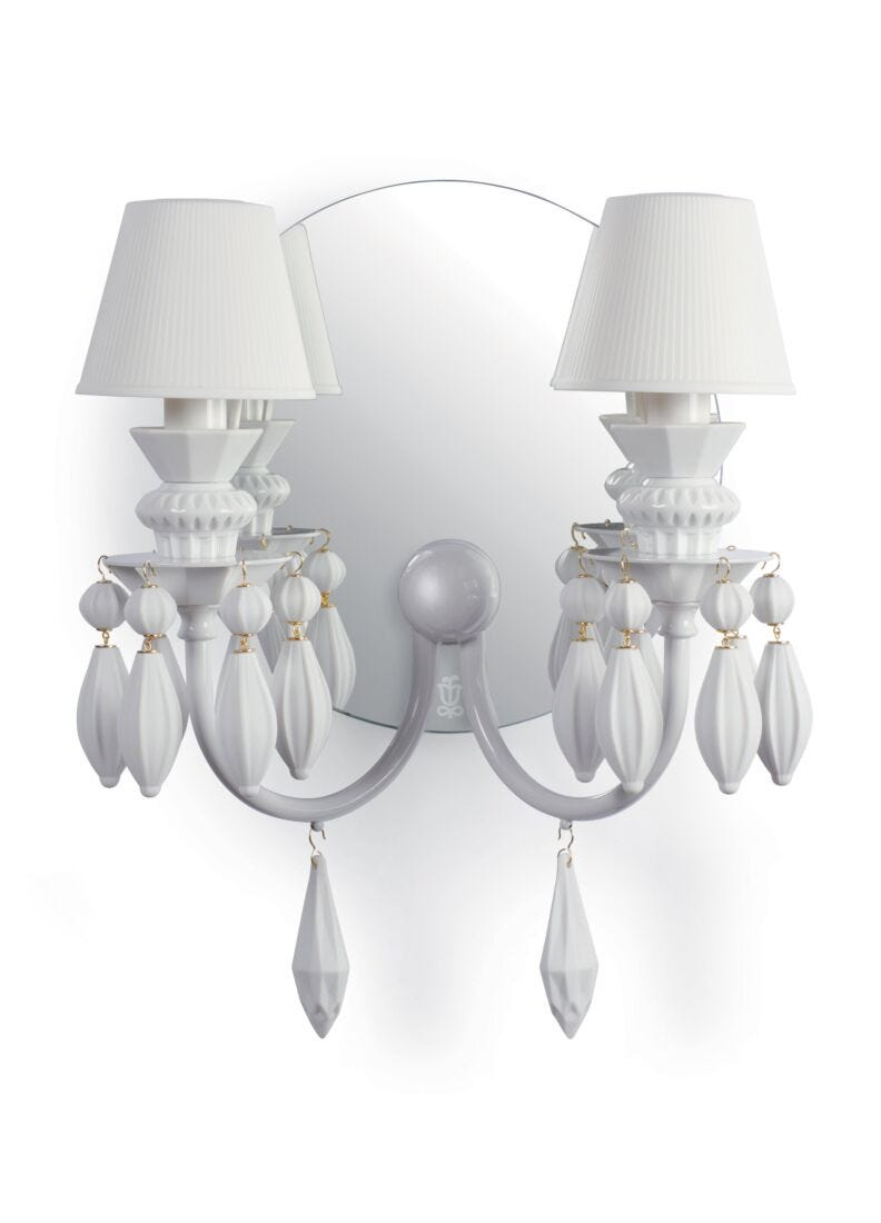 Lladró - Belle de Nuit 2 Lights Wall Sconce - White