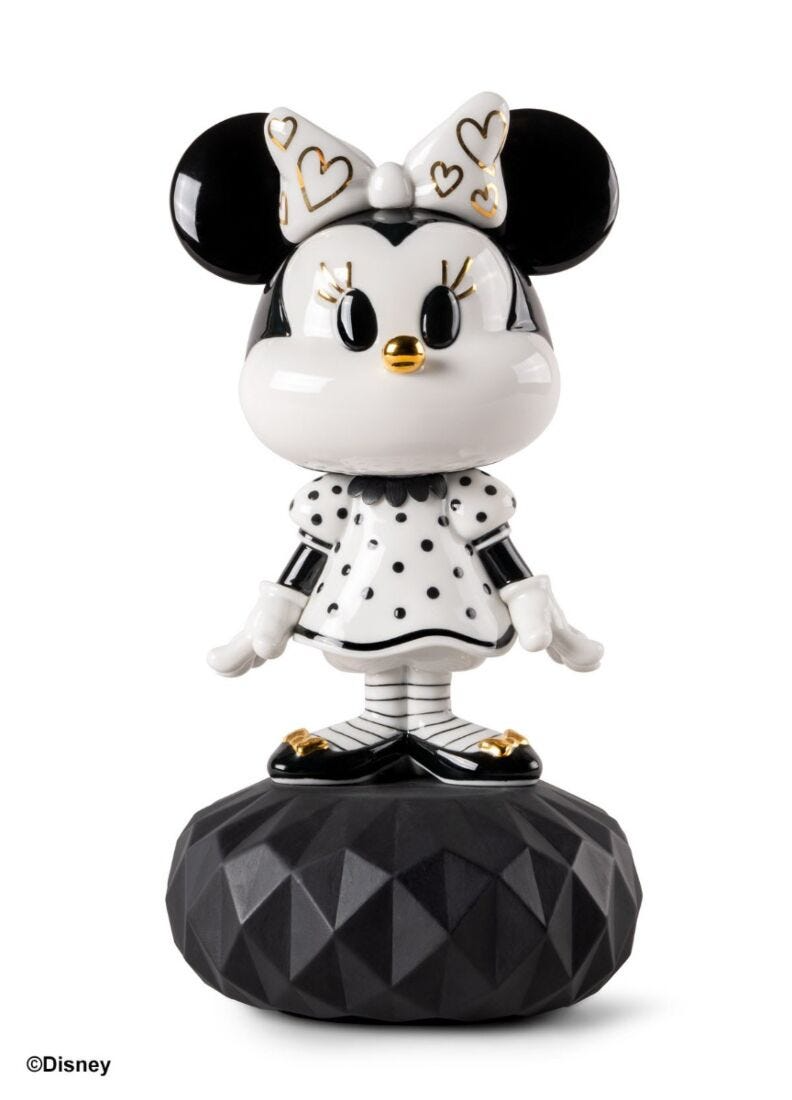 Lladró - Minnie in Black and White Sculpture