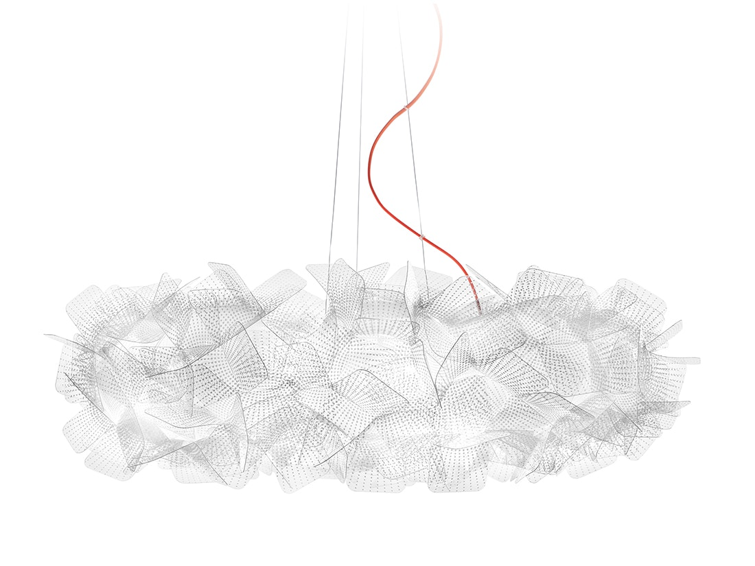 Slamp - Clizia Suspension Lamp - Large - Pixel - Transparent Wire