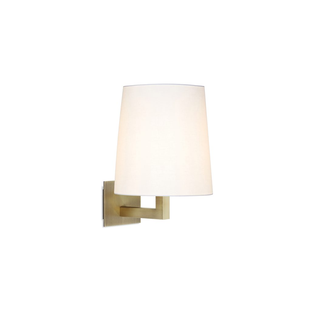 Contardi Lighting Tonda Wall Light - Matt Light Satin Bronze - White Cotton 800