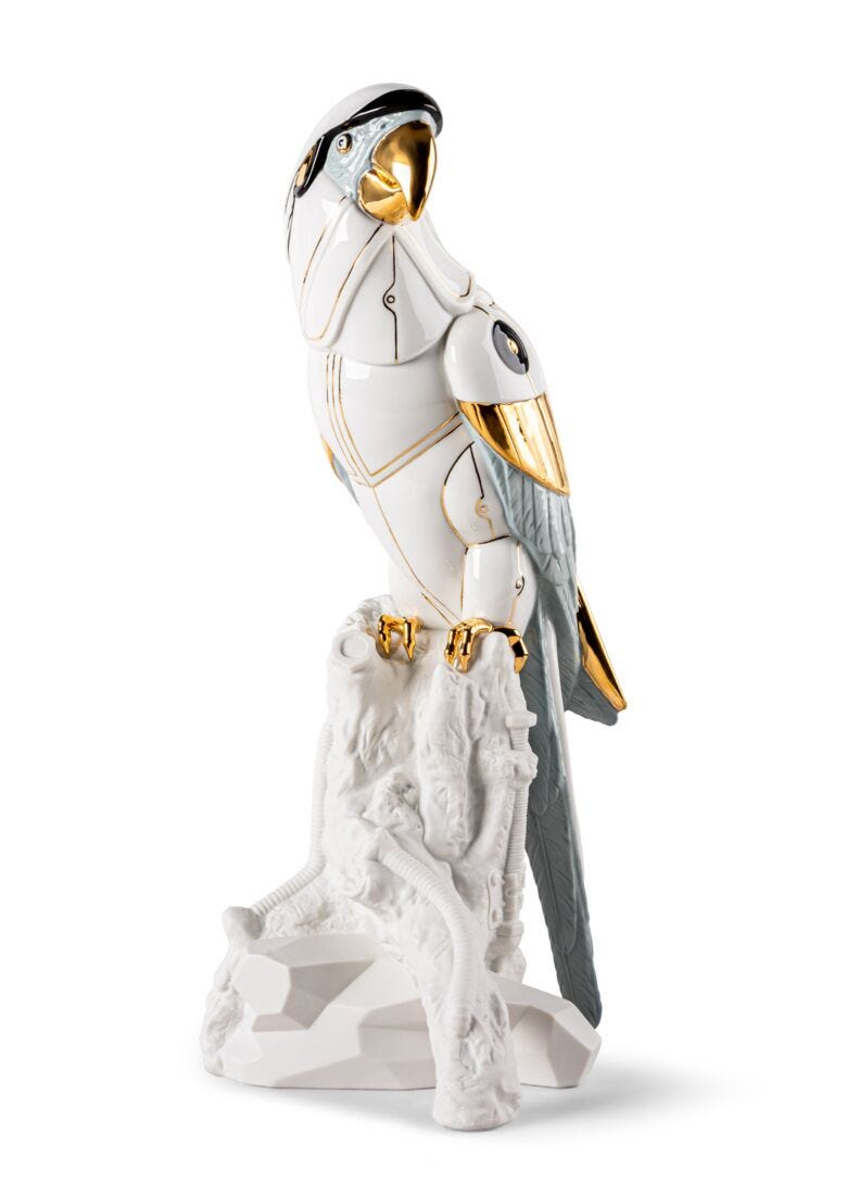 Lladró - Macaw bird Cyborg Sculpture