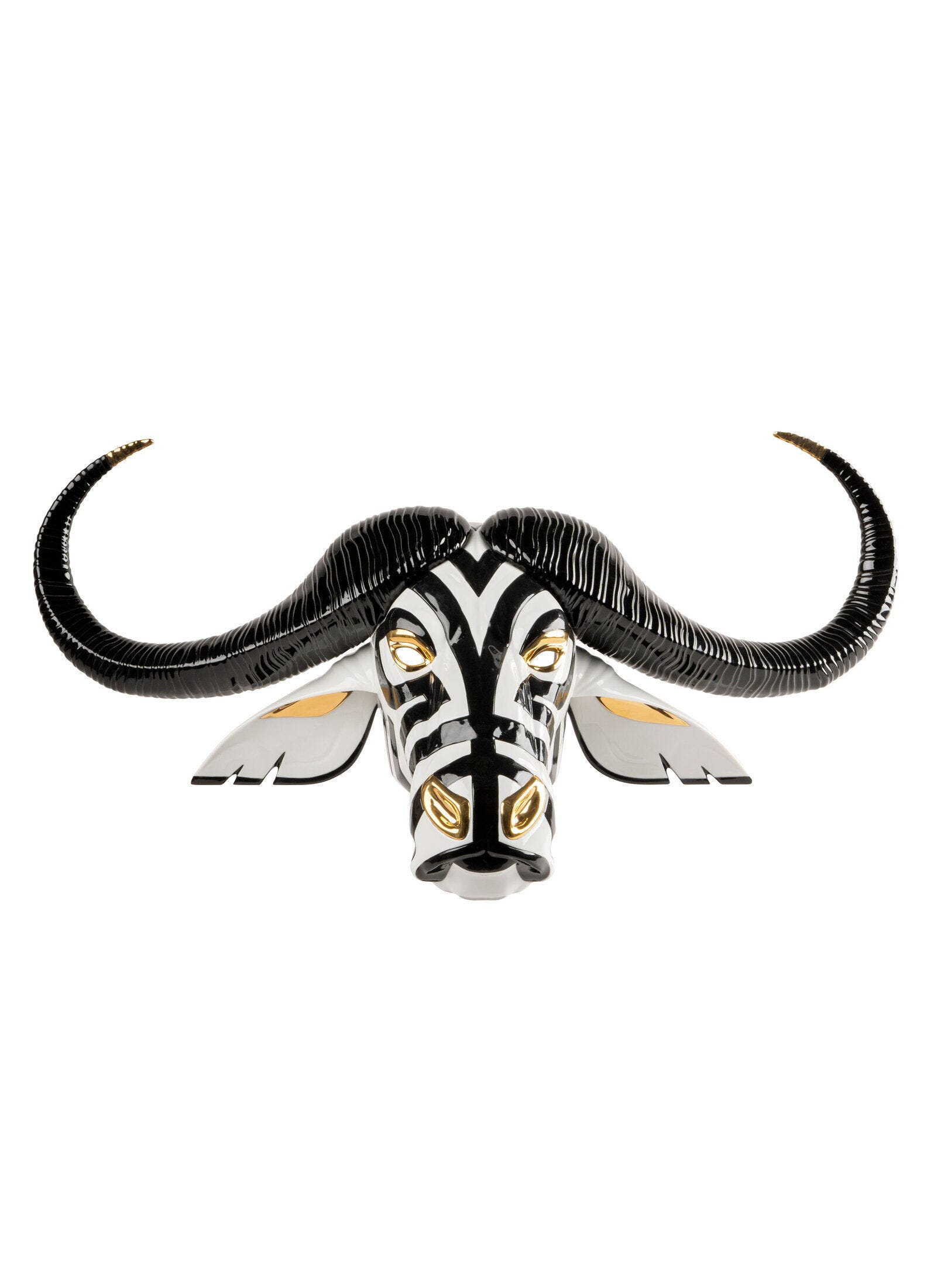 Lladró - Buffalo Mask - Black and Gold