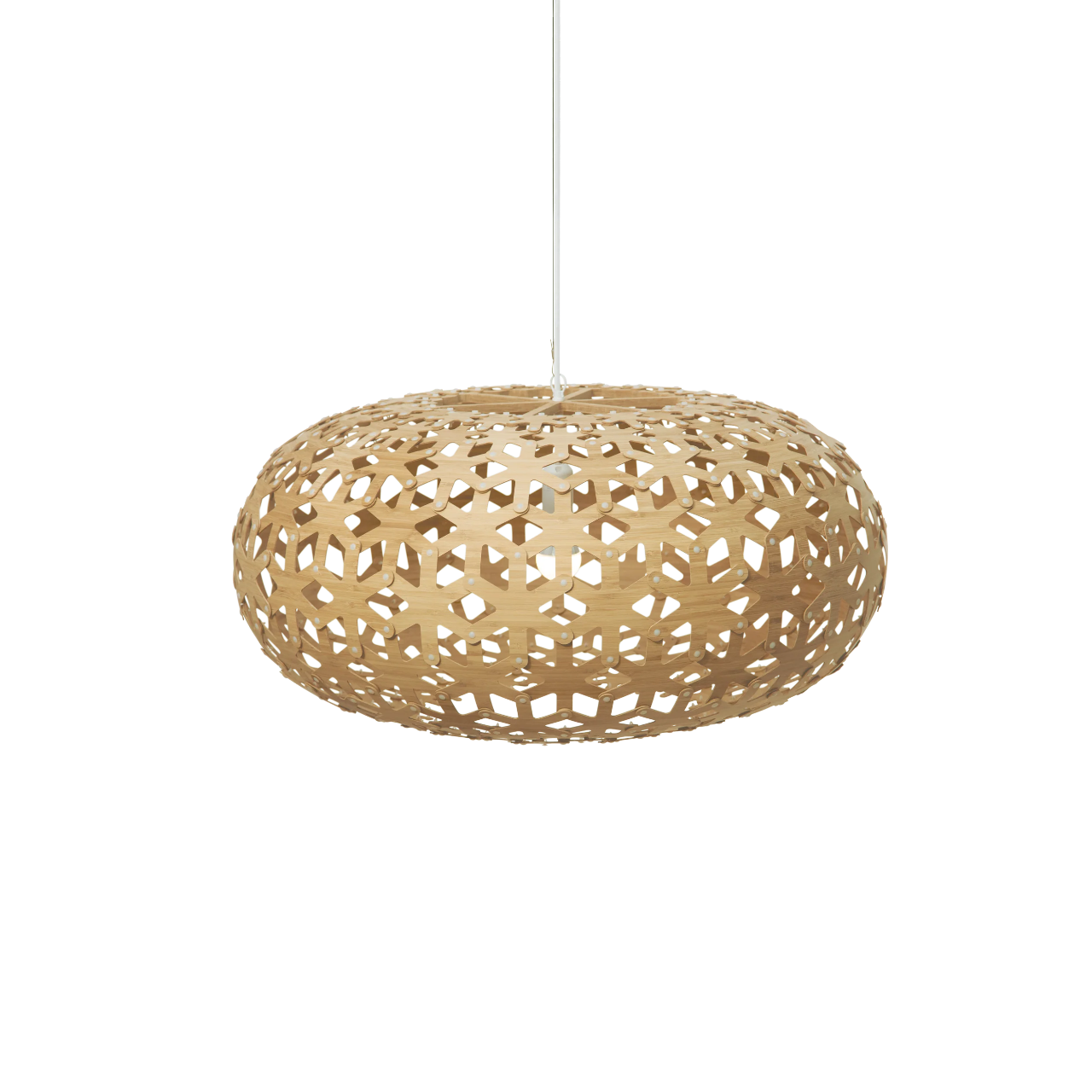 David Trubridge Snowflake Pendant Light - 1000mm (39") - Bamboo