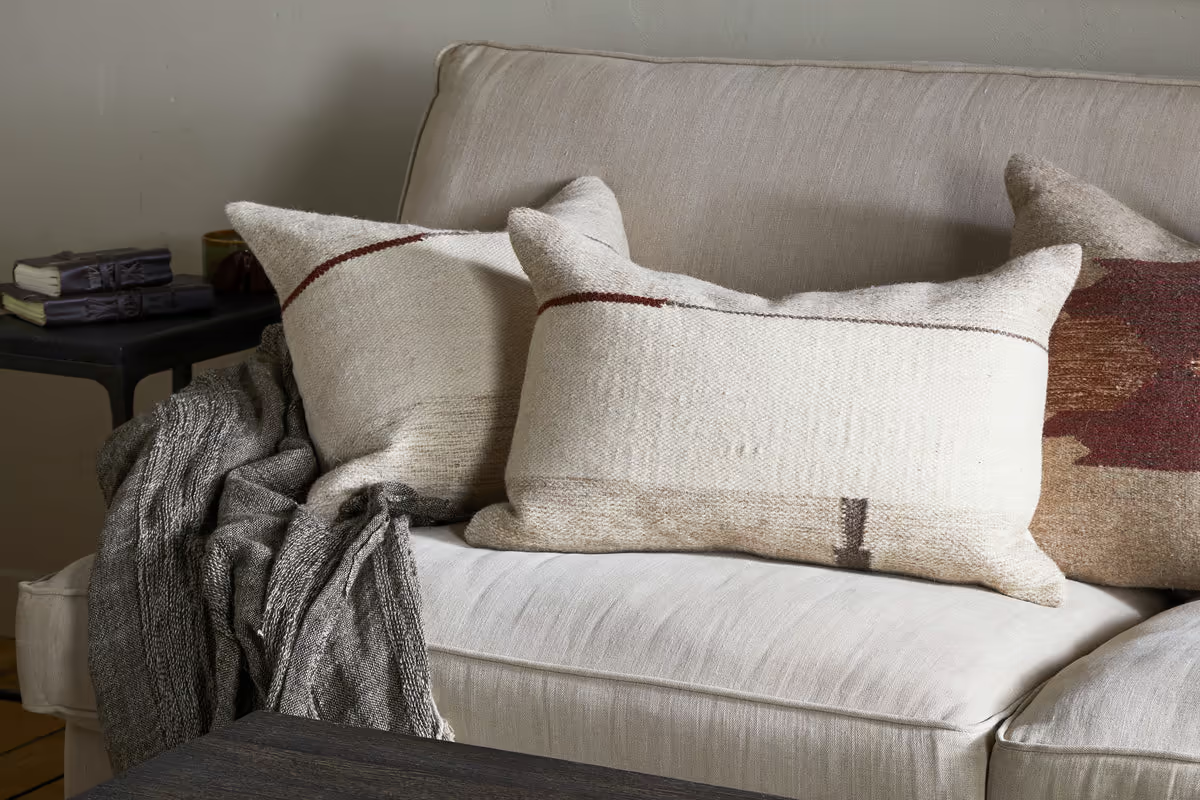 Nkuku - Tamil Wool Cushion Cover - Natural - 60 x 40cm