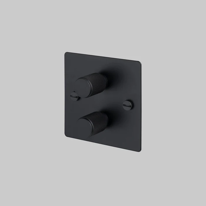 Buster & Punch - 2G Dimmer 120W Cross - Black Finish