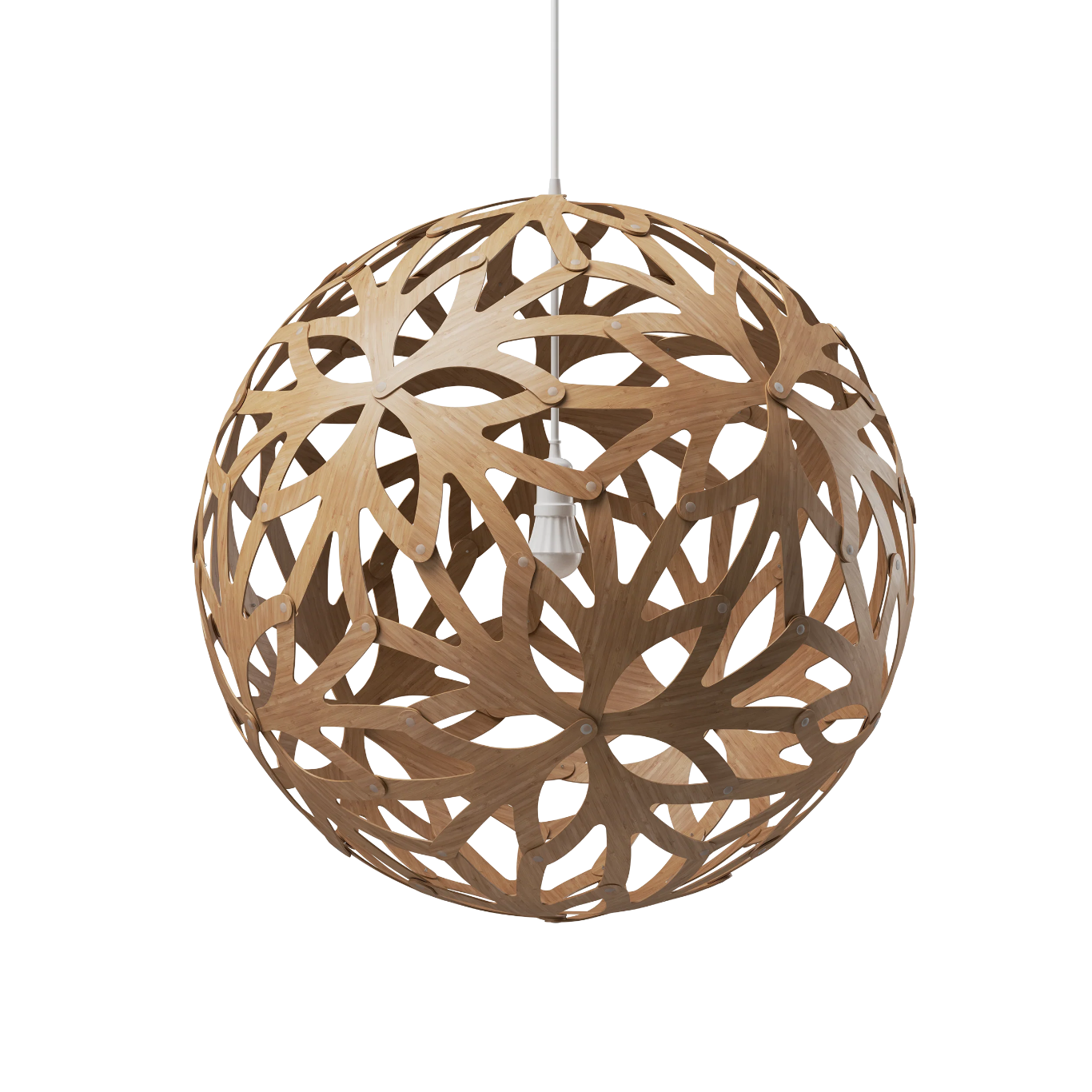 David Trubridge Floral Pendant Light - 1200mm (47") - Bamboo