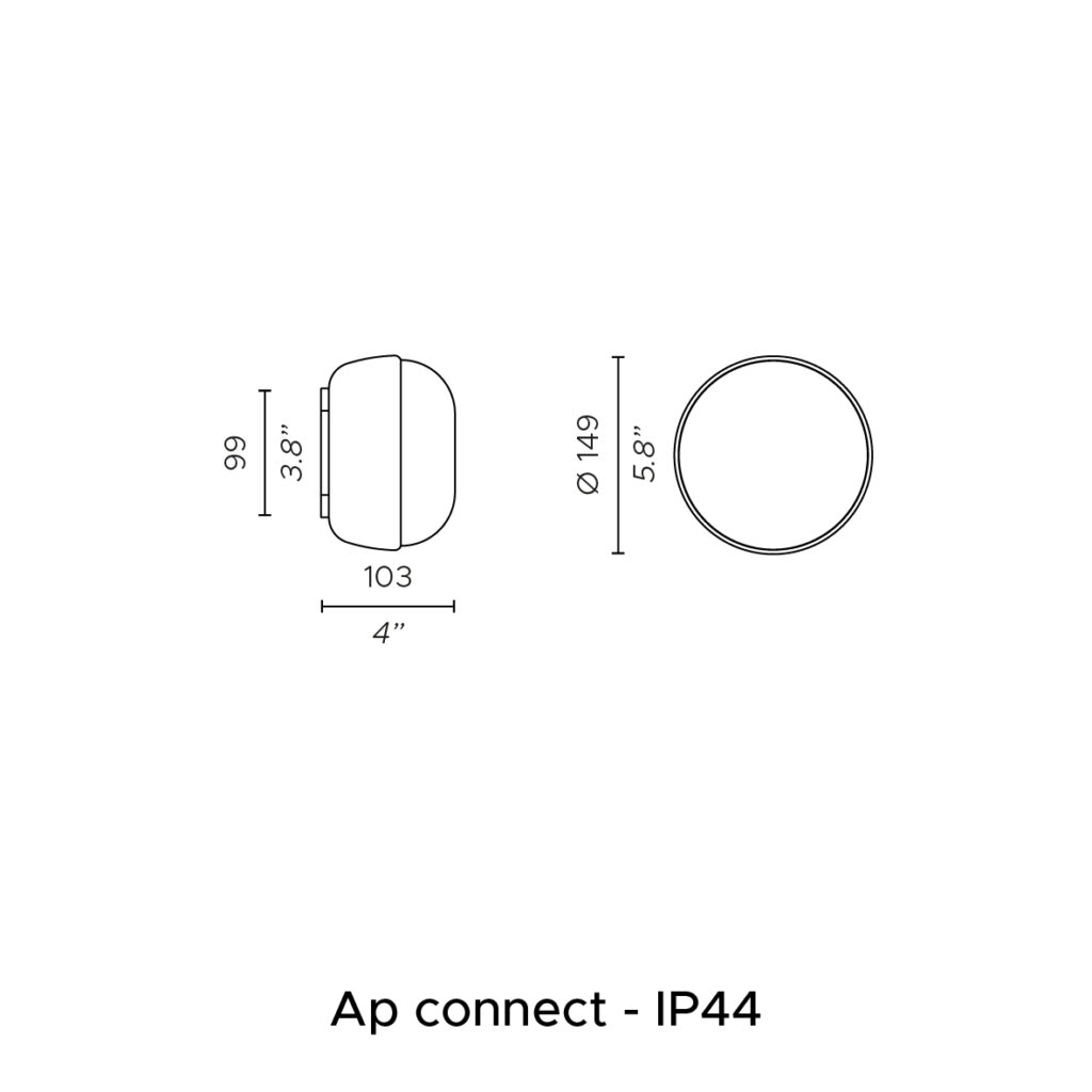Contardi Lighting Kiki Connect Wall Lamp - Anthracite - Satin Opal Glass