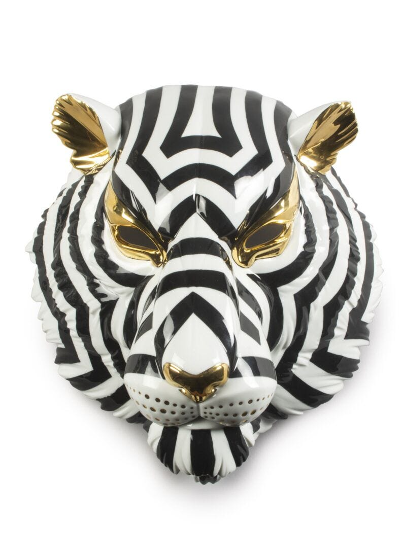 Lladró - Tiger Mask - Black and Gold