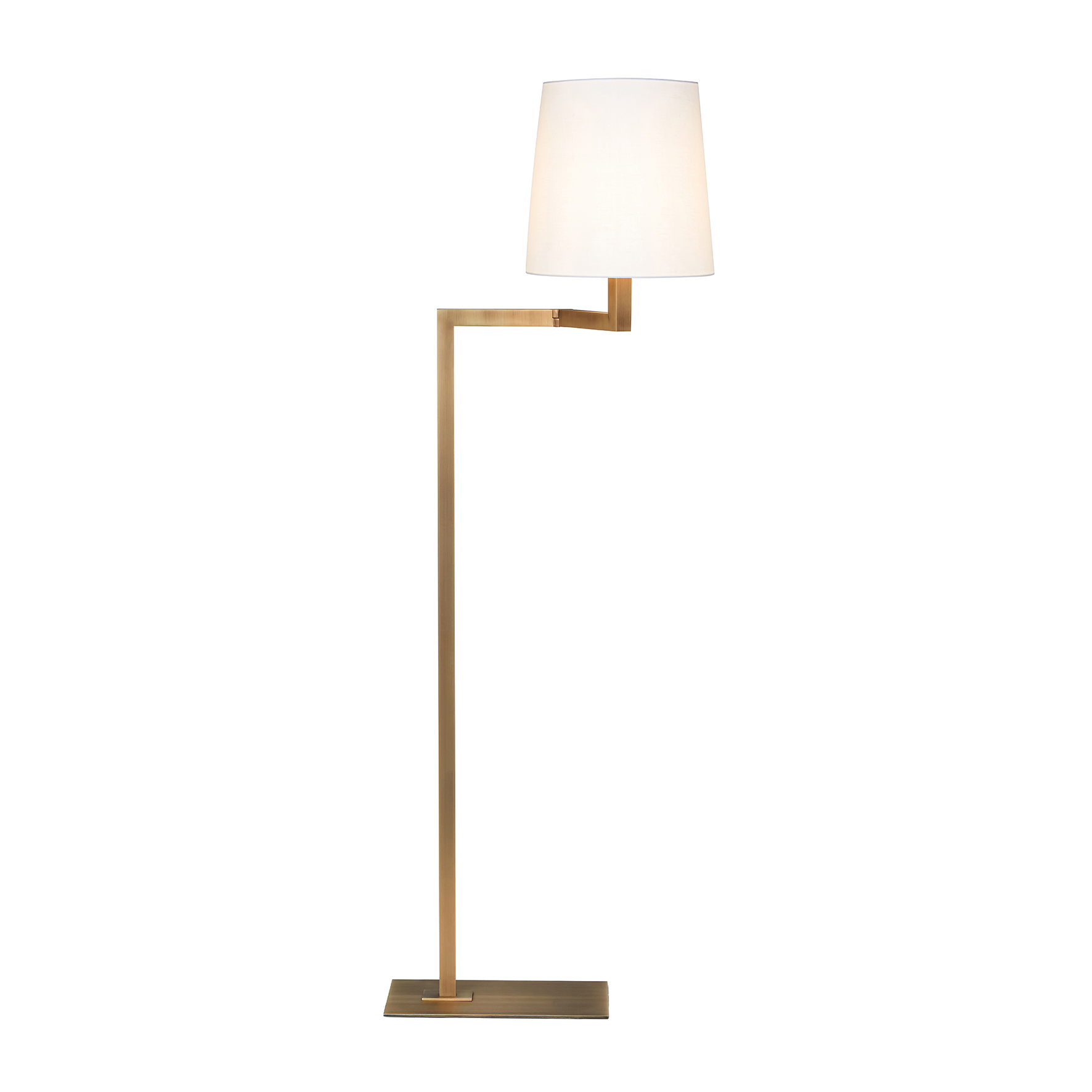 Contardi Lighting Tonda Liseuse Floor Lamp - Matt Light Satin Bronze - White Cotton 800