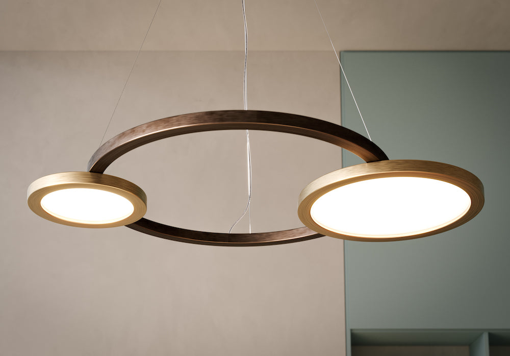 Contardi Lighting Eclisse SO Suspension Lamp - Satin Bronze Canopy