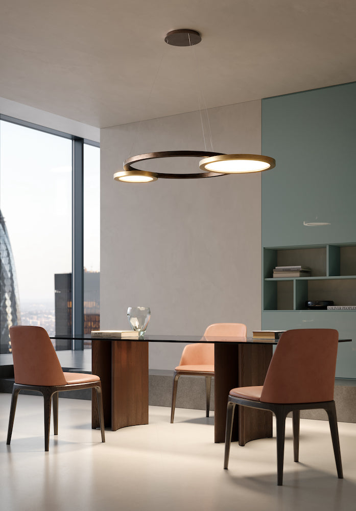Contardi Lighting Eclisse SO Suspension Lamp - Satin Bronze Canopy