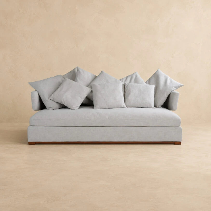 Pure White Lines Elle Linen Sofa