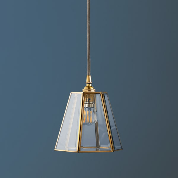 Pooky - Luxor Lantern Pendant Light Shade - Hexagonal - Clear Glass