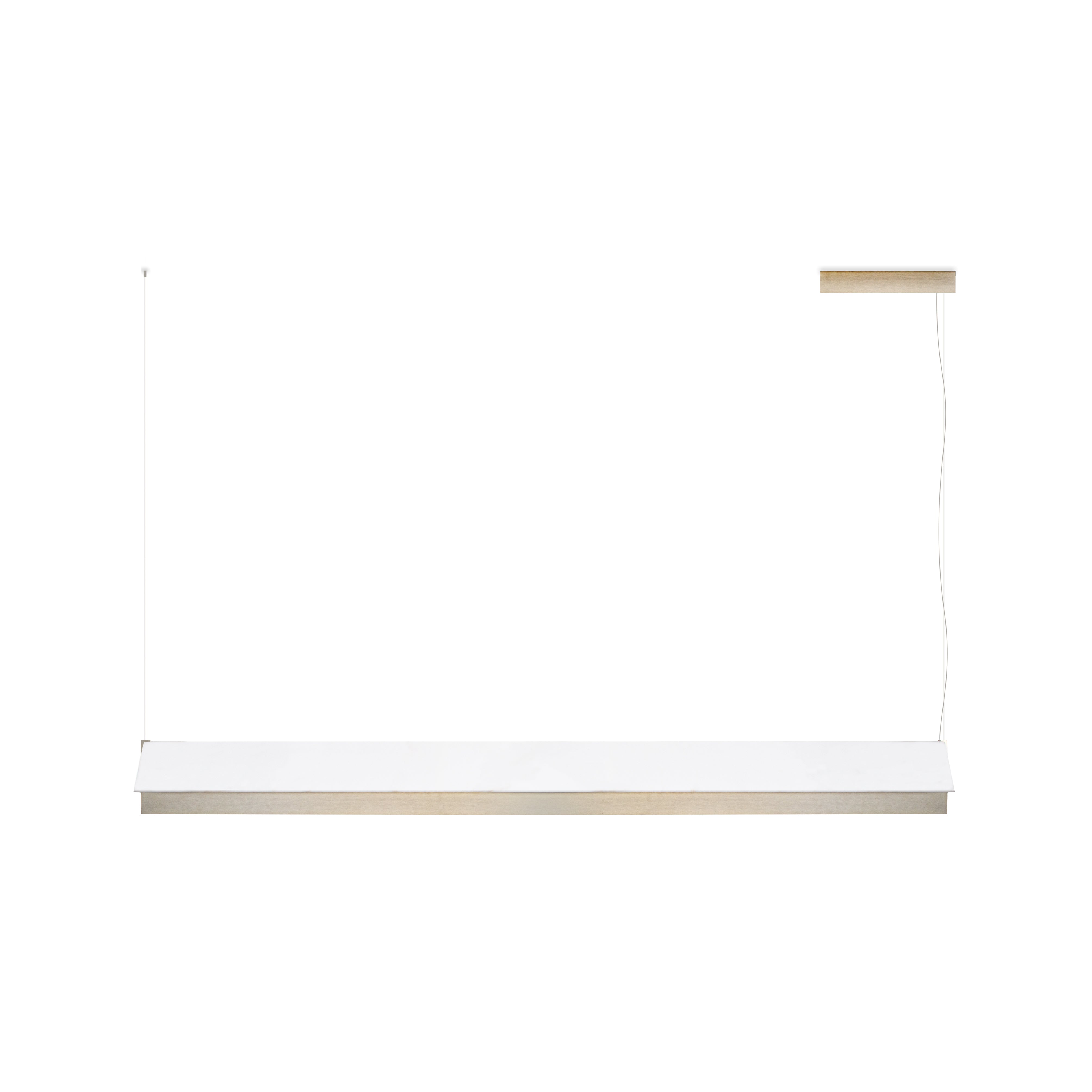Contardi Lighting Fly Suspension Lamp - L.170 - Satin Golden Nickel - White cotton
