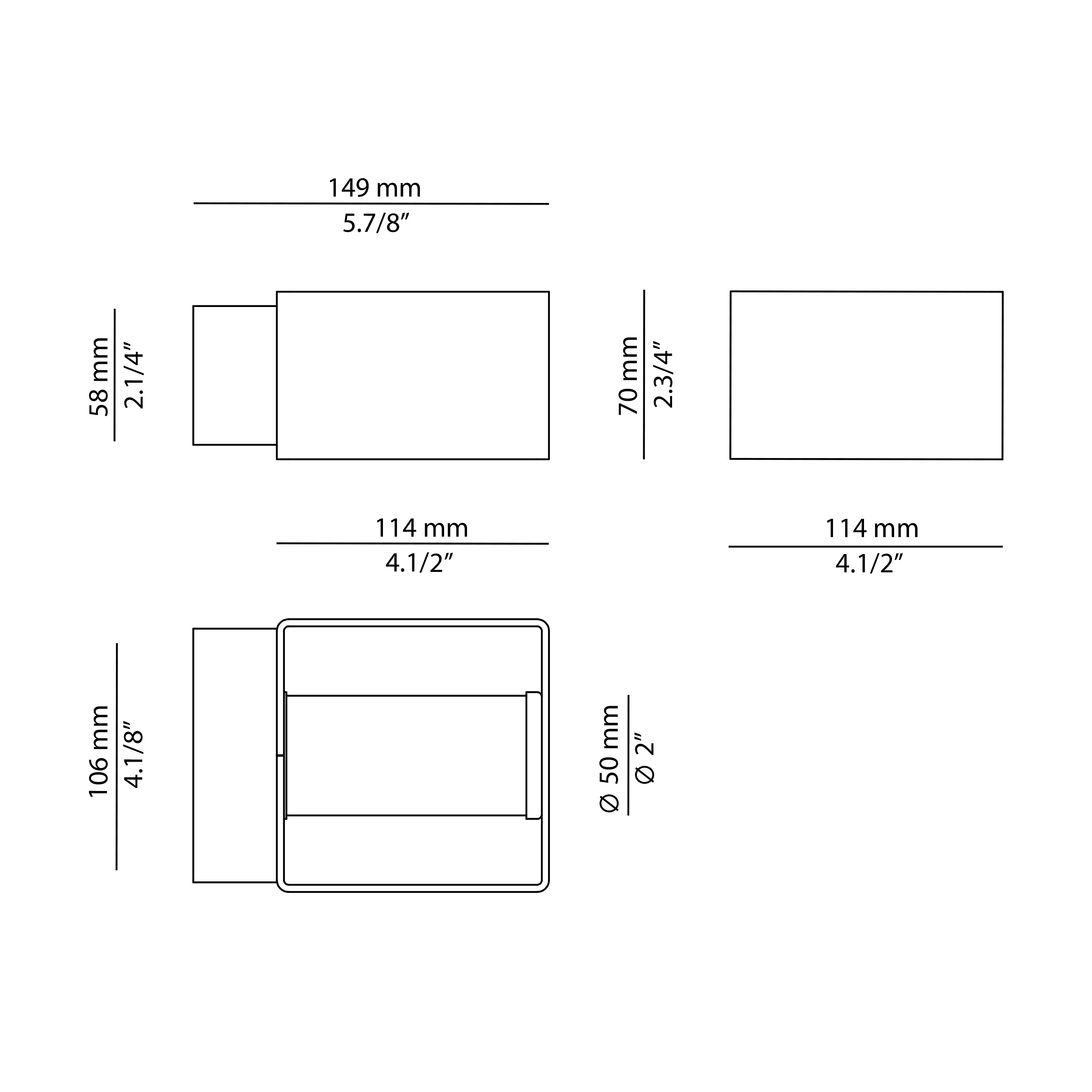 Estiluz - Frame Wall Lights - 4053X - Outdoor - 96 Anthracite