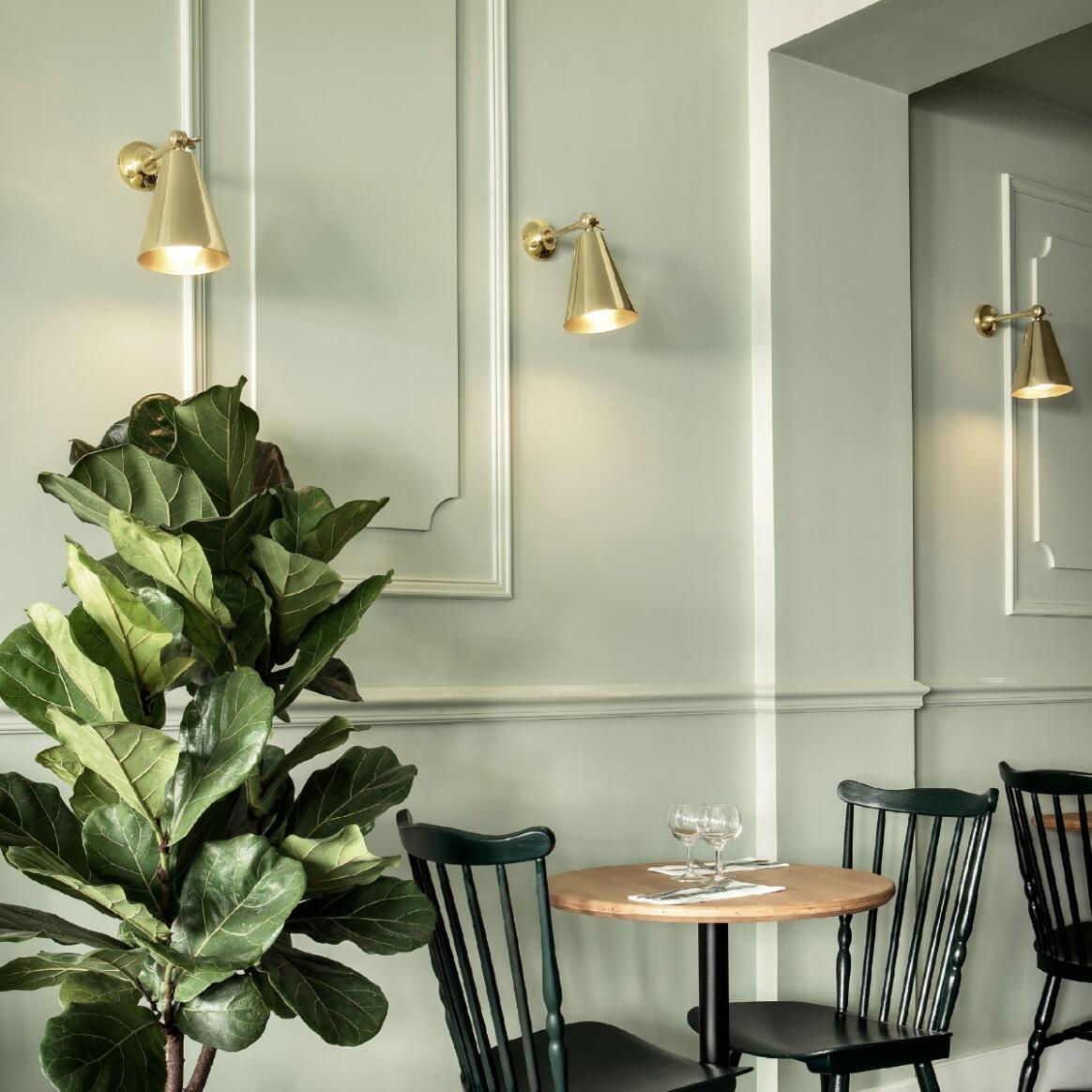 Mullan - Moya Adjustable Brass Wall Light 14cm IP20 - Polished Brass Finish
