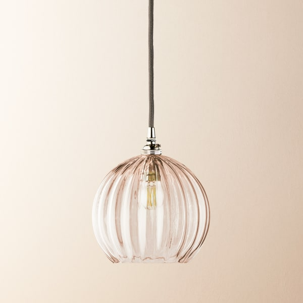 Pooky - Pumpkin Pendant Light Glass Shade - Regular - Clear Glass