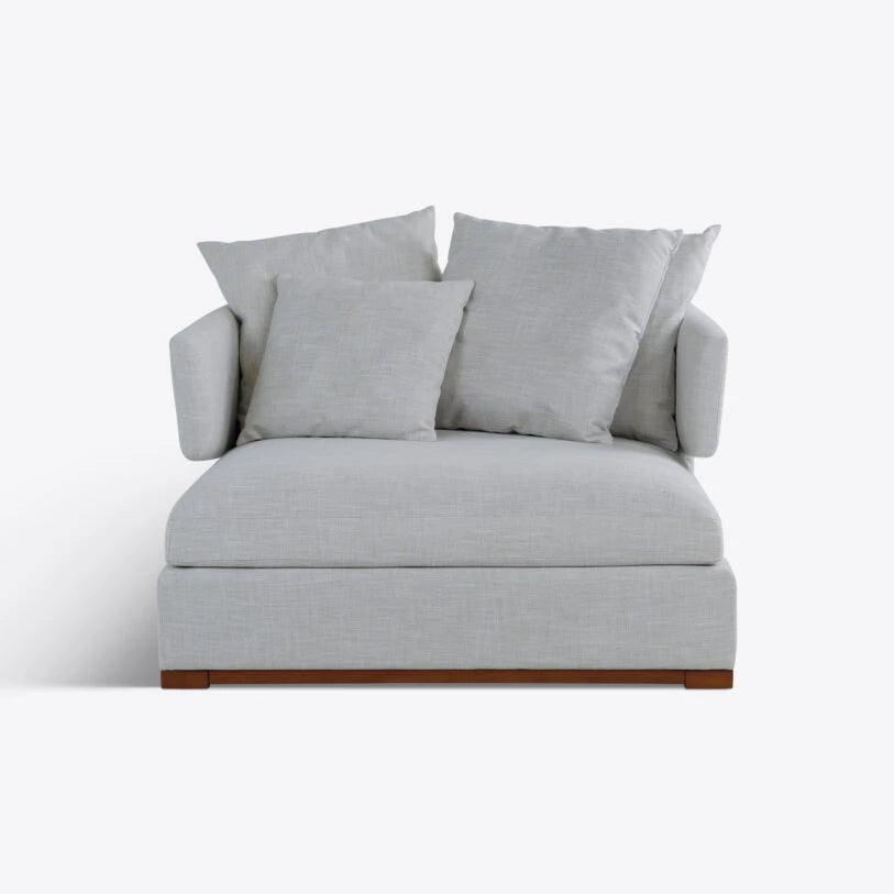 Pure White Lines Elle Linen Love Seat Armchair
