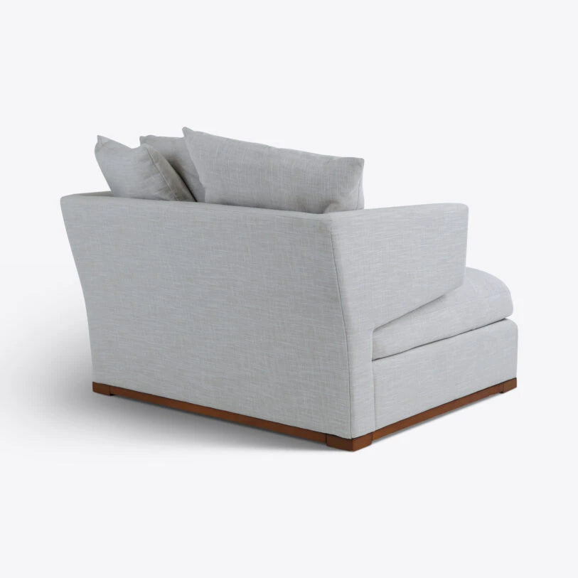Pure White Lines Elle Linen Love Seat Armchair