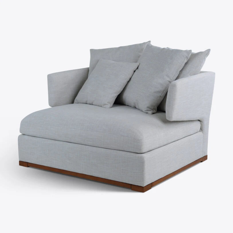Pure White Lines Elle Linen Love Seat Armchair