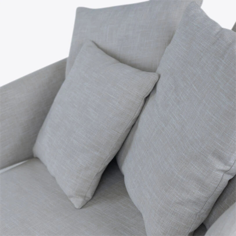Pure White Lines Elle Linen Love Seat Armchair