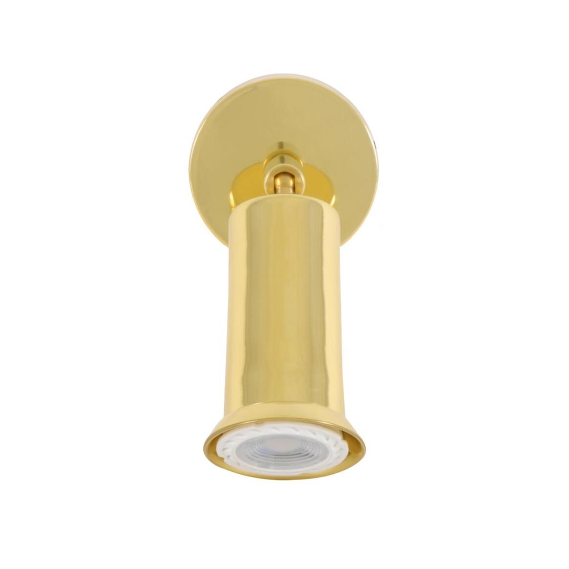 Mullan - Jasper Modern Brass Wall Spotlight 7.5cm IP20 - Polished Brass Finish