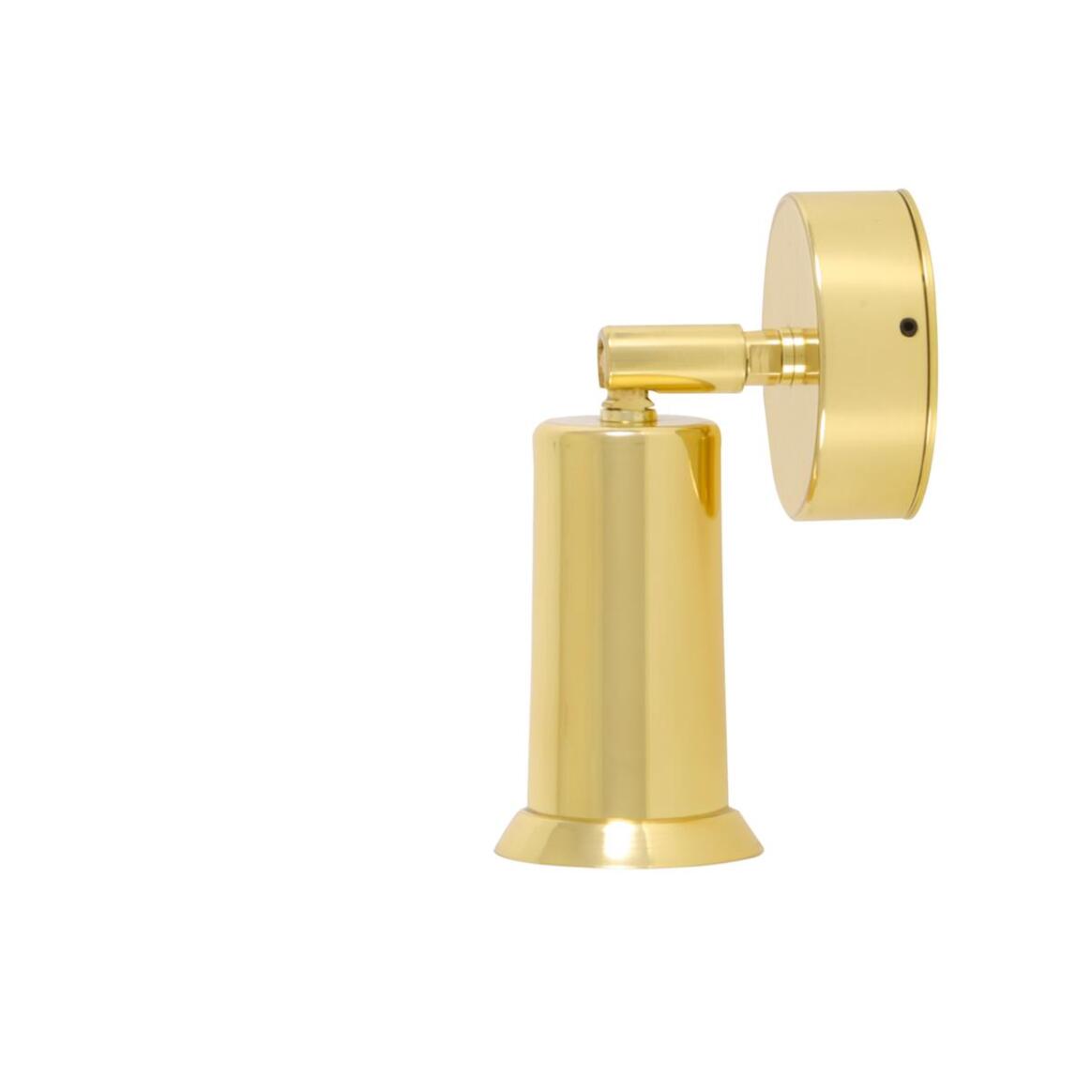 Mullan - Jasper Modern Brass Wall Spotlight 7.5cm IP20 - Polished Brass Finish