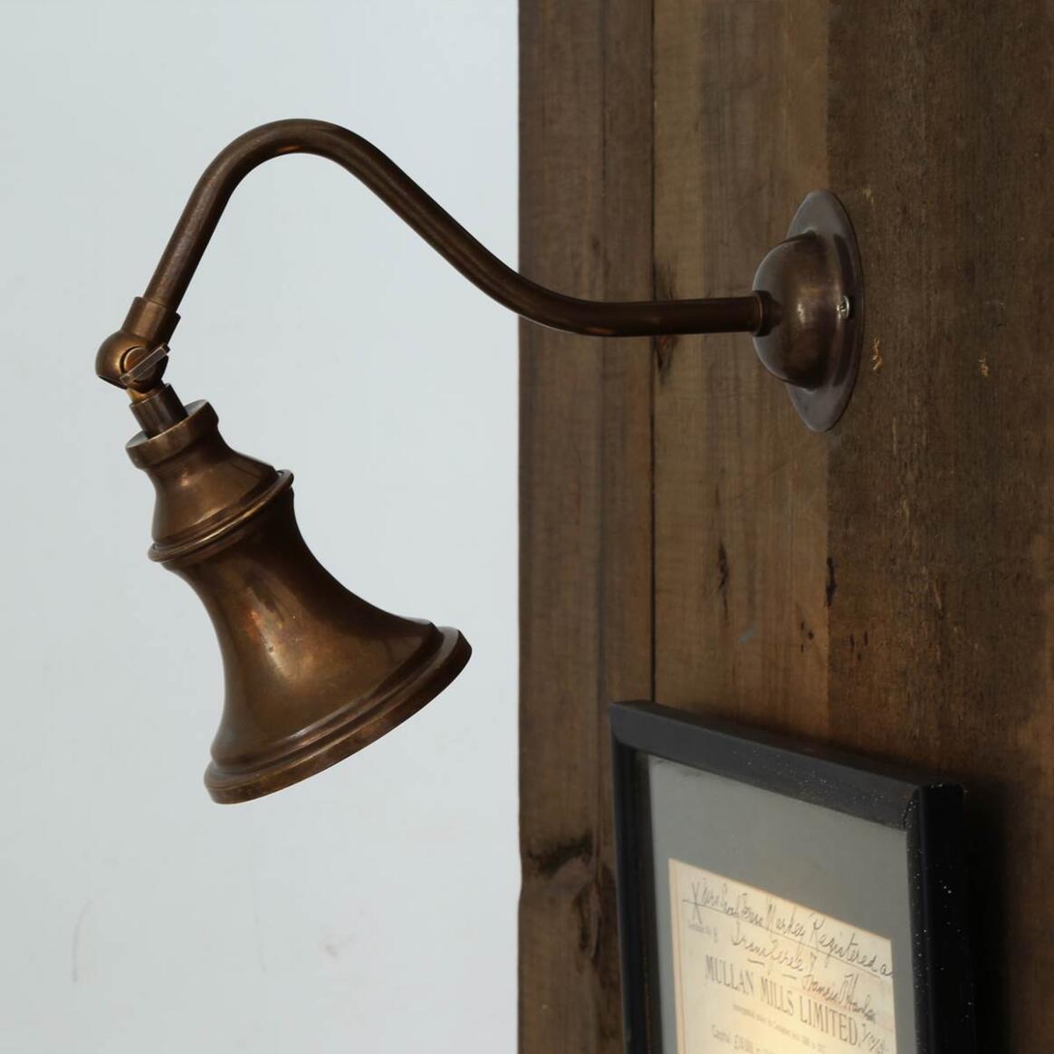 Mullan - Kent Traditional Adjustable Spotlight 18cm IP20 - Antique Brass Finish