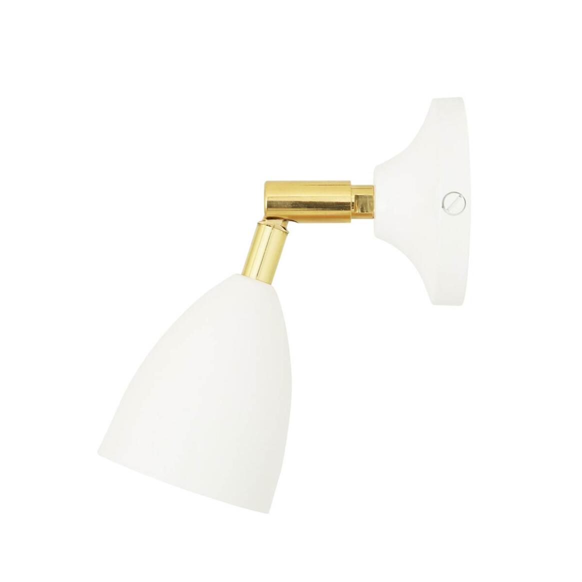 Mullan - Lainio Brass Vintage Wall Spotlight 8cm IP20 - Powder Coated White Finish