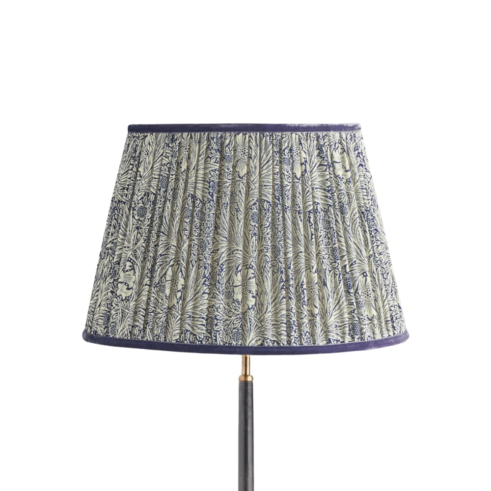 Pooky - 45cm Straight Empire Shade - Indigo Marigold Linen - Morris & Co