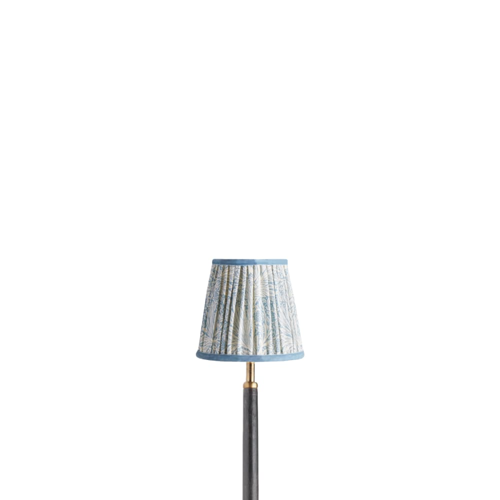 Pooky - 14cm Tall Tapered Shade - China Blue Marigold Linen - Morris & Co