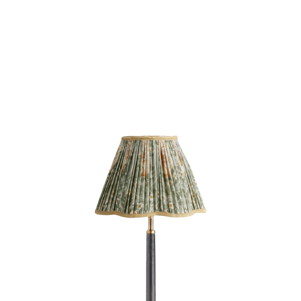 Pooky - 25cm Scalloped Empire Shade - Bay Leaf & Manilla Silk Pimpernel - Morris & Co