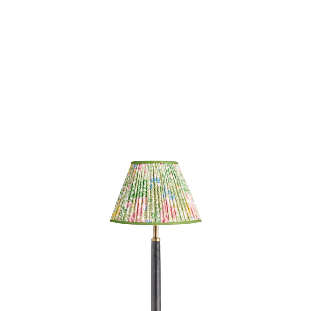Pooky - 20cm Empire Shade - Boughs Green and Rose Bower Printed Cotton - Morris & Co